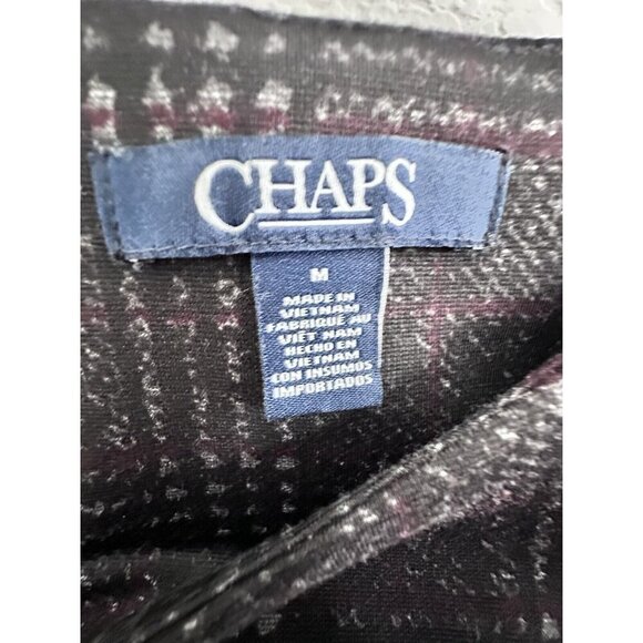 Chaps Womens Sleeveless Sheath Dress Gray Red Plaid Size Medium Office Cocktail - Picture 5 of 15